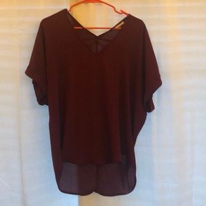 Maroon short sleeve  top